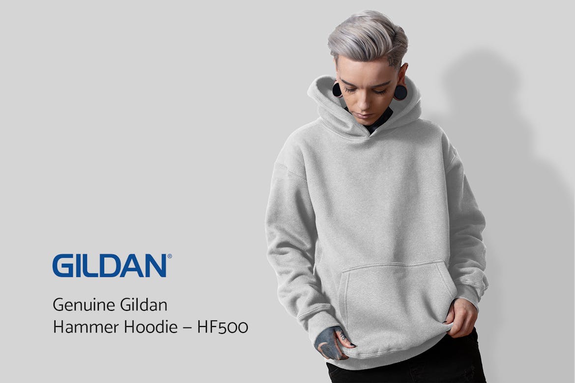 Download Gildan Hammer Hoodie Mockup Front Modelled Premium Free Psd Mockup Store