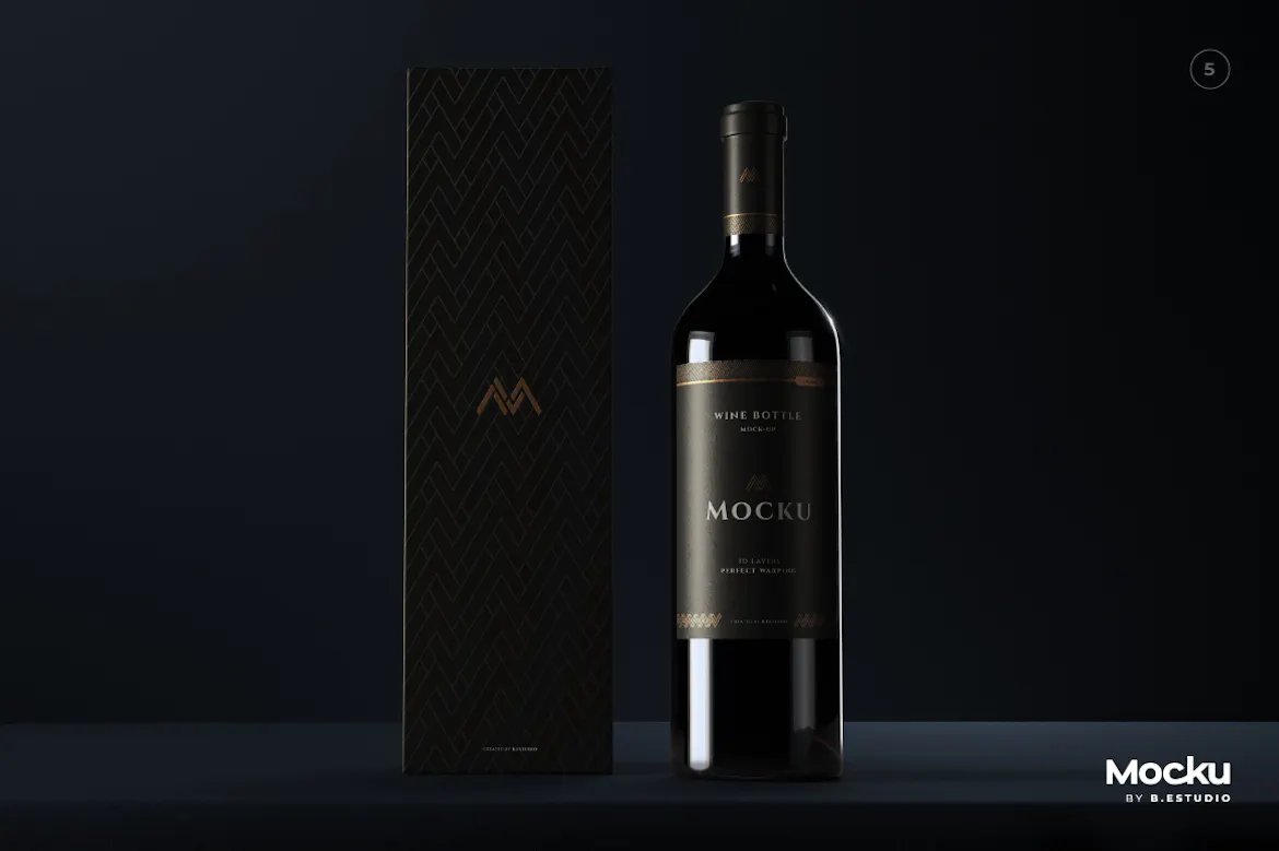 Download Red Wine Bottle Mockup Premium Free Psd Mockup Store