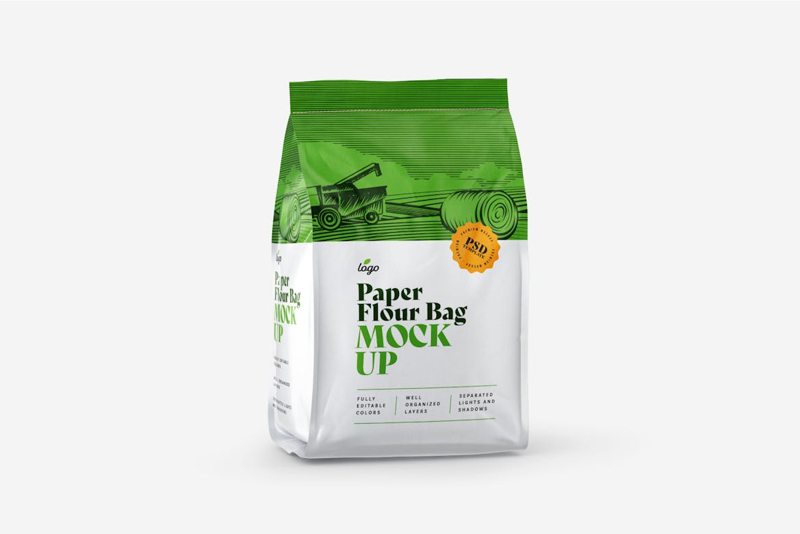 Paper Flour Bag Mockup Set Pouch Premium & Free PSD Mockup Store