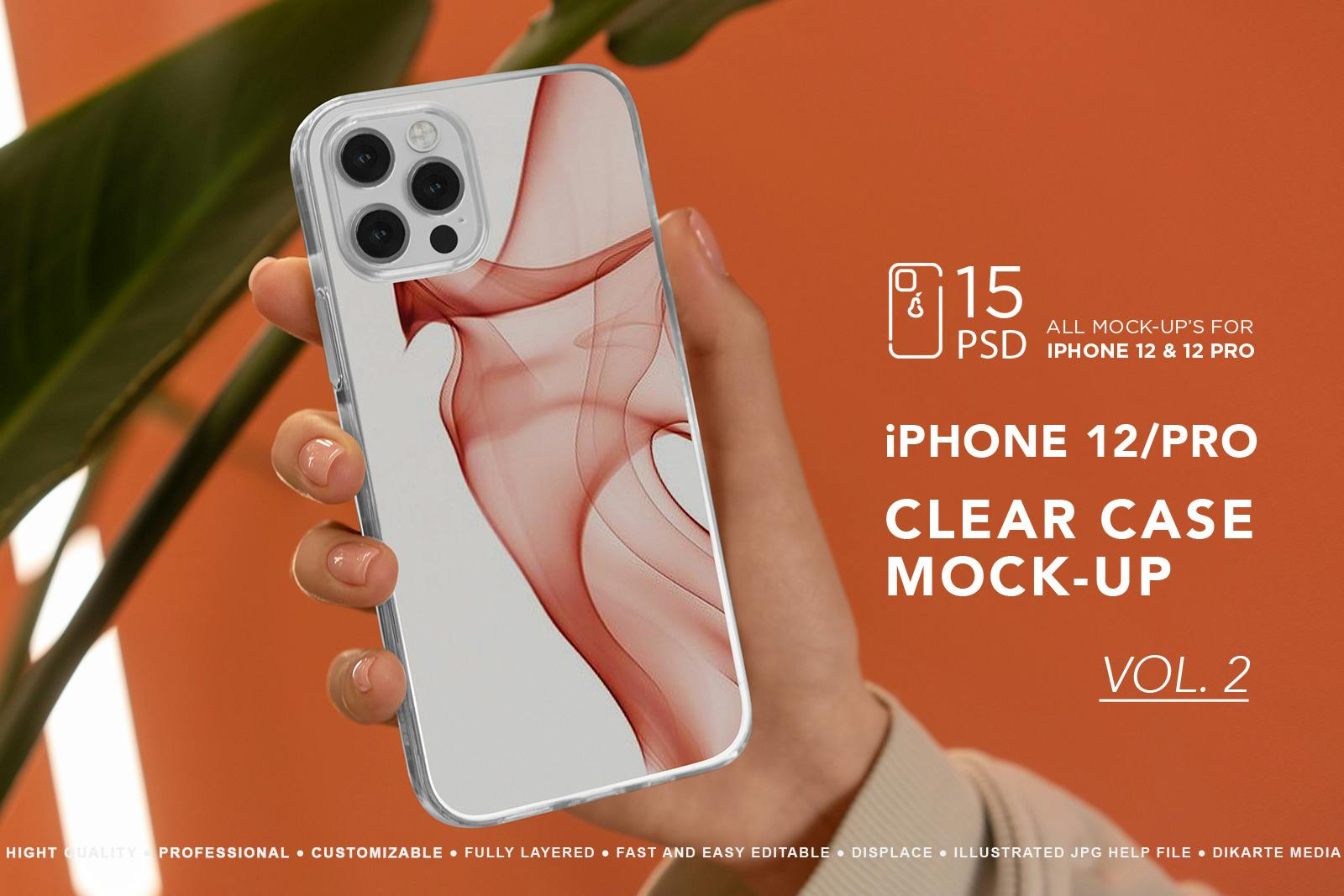 iPhone 12 Clear Case MockUp Vol.2