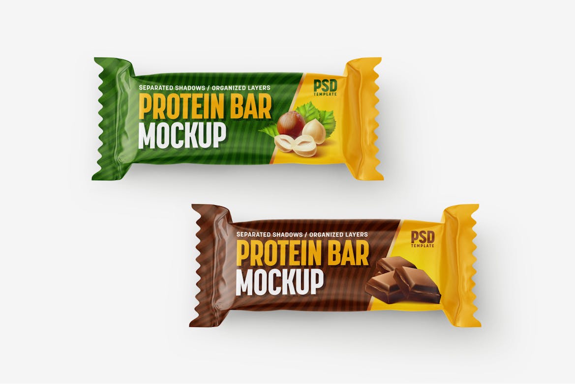 Protein Bar Mockup Set | Snack | Premium & Free PSD Mockup Store