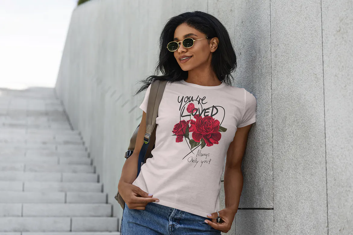 TShirt MockUp Black Girl Premium & Free PSD Mockup Store