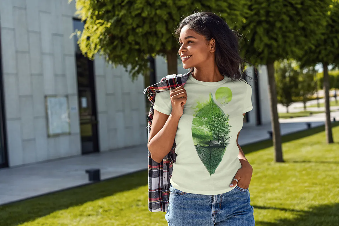 TShirt MockUp Black Girl Premium & Free PSD Mockup Store