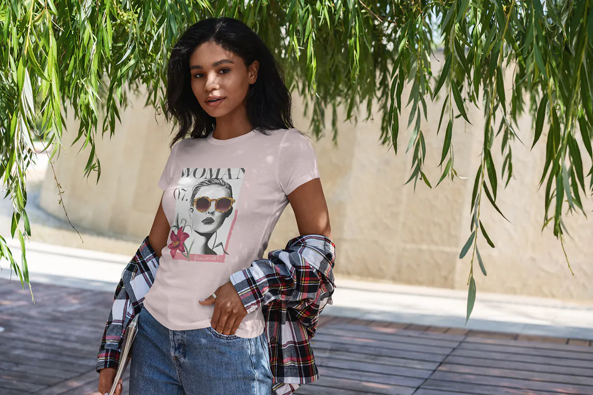 TShirt MockUp Black Girl Premium & Free PSD Mockup Store