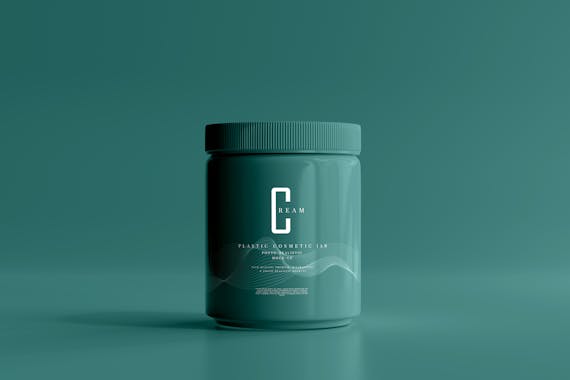 Plastic Cosmetic Jar Mockups