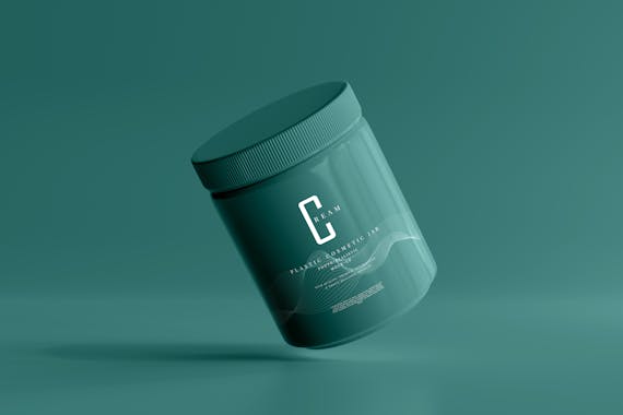 Plastic Cosmetic Jar Mockups