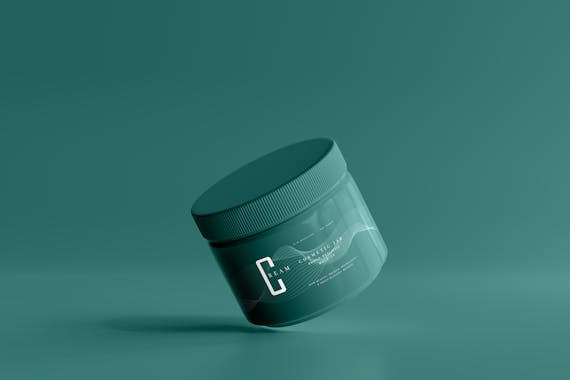 Plastic Cosmetic Jar Mockups