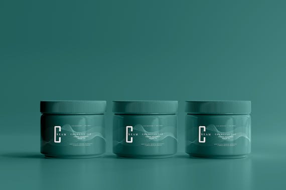 Plastic Cosmetic Jar Mockups