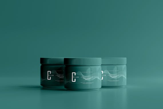 Plastic Cosmetic Jar Mockups