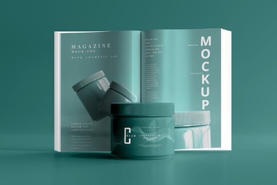 Plastic Cosmetic Jar Mockups