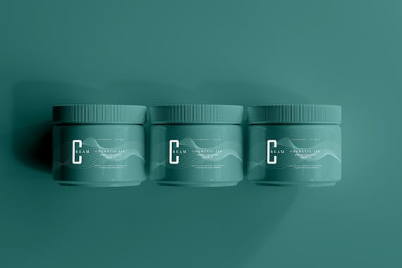 Plastic Cosmetic Jar Mockups