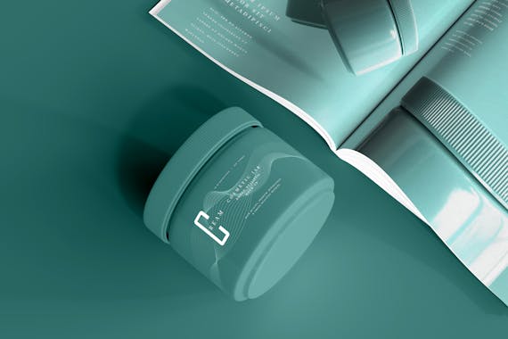 Plastic Cosmetic Jar Mockups