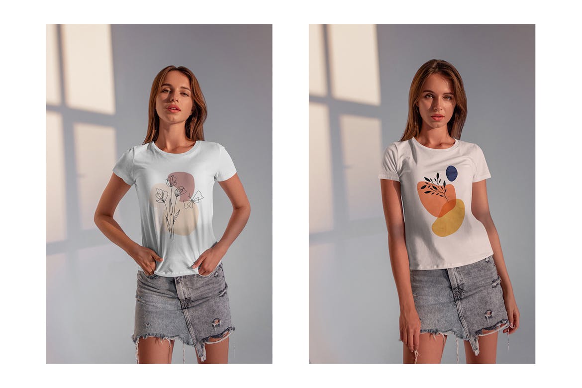 T-Shirt Mock-Up's Sunset Lights