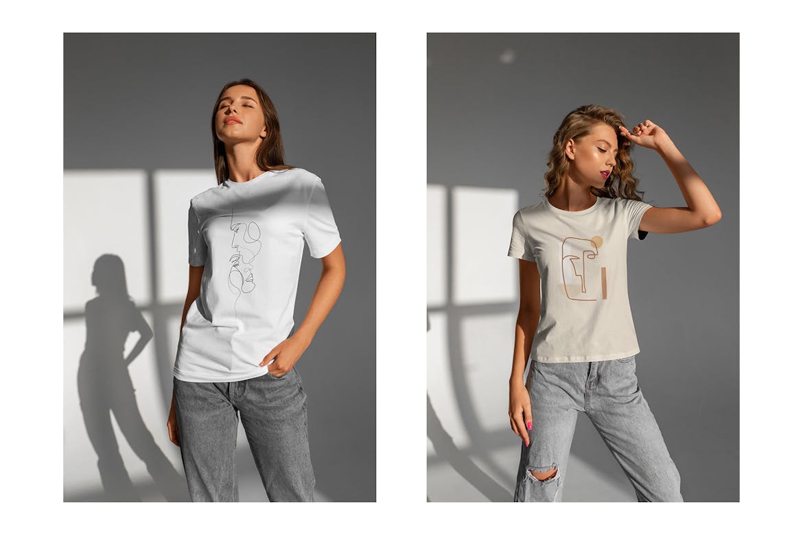 T-Shirt Mock-Up's Sunset Lights