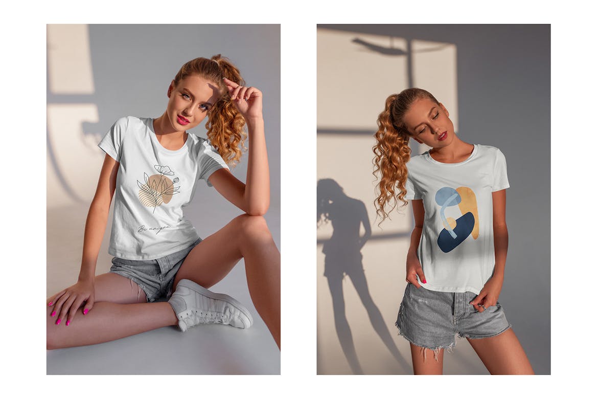 T-Shirt Mock-Up's Sunset Lights