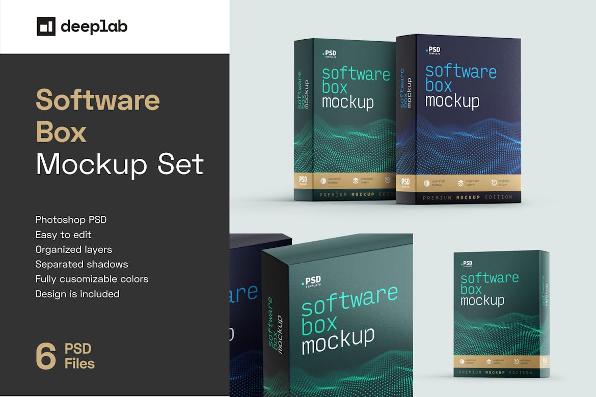 Software Box Mockup Set | Premium & Free PSD Mockup Store