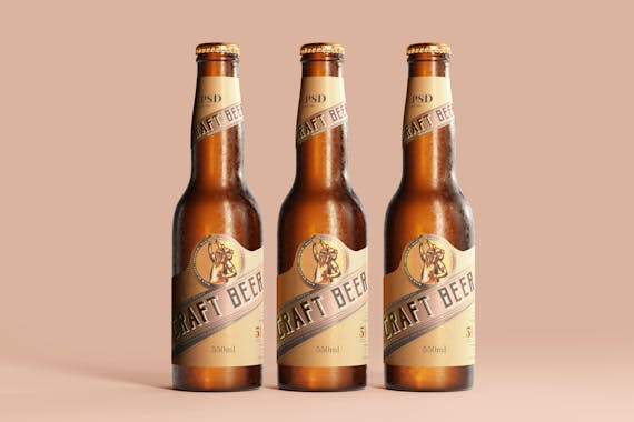 175x Cold Beer Bottle Mock-up Bundle