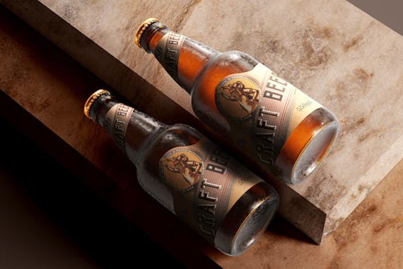 175x Cold Beer Bottle Mock-up Bundle