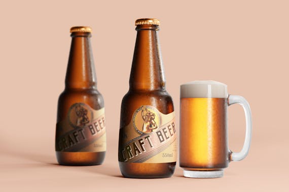 175x Cold Beer Bottle Mock-up Bundle