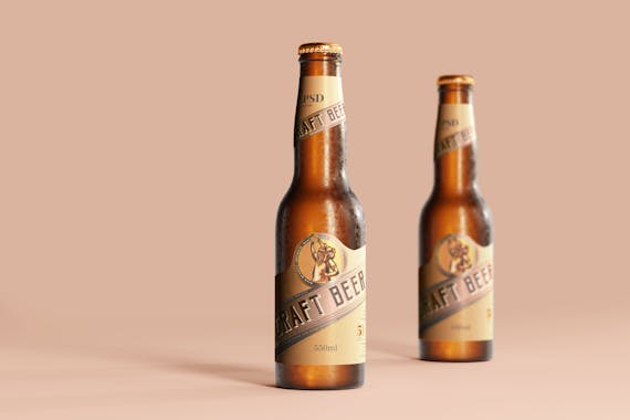 175x Cold Beer Bottle Mock-up Bundle