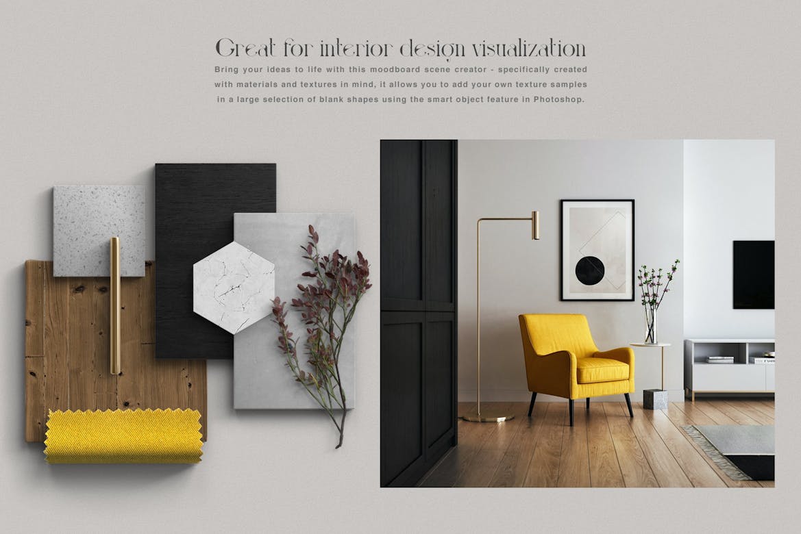 Material Board Scene Creator Premium & Free PSD Mockup Store