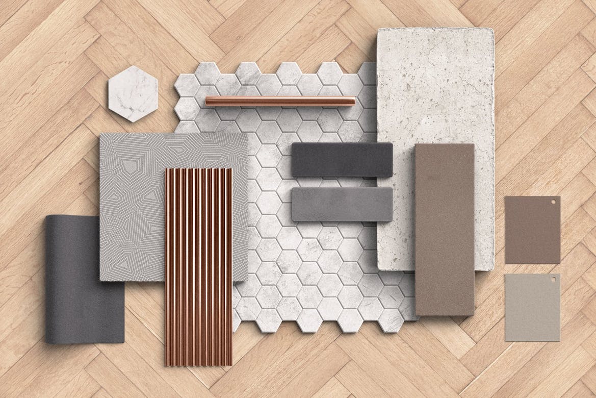 Material Board Scene Creator Premium & Free PSD Mockup Store