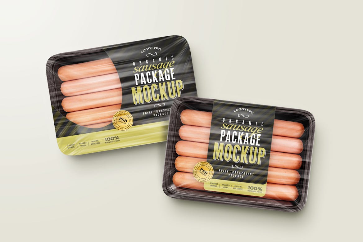 Sausage Package Mockup Set | Premium & Free PSD Mockup Store