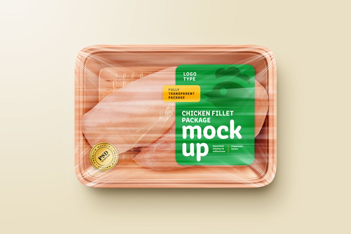 Raw Chicken Package Mockup Set | Premium & Free PSD Mockup Store