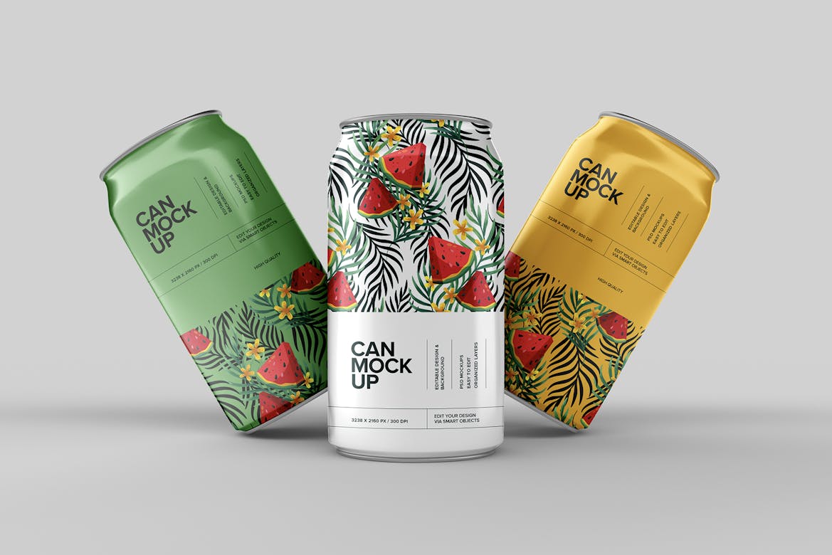 Soda Can Mockup Set | Premium & Free PSD Mockup Store