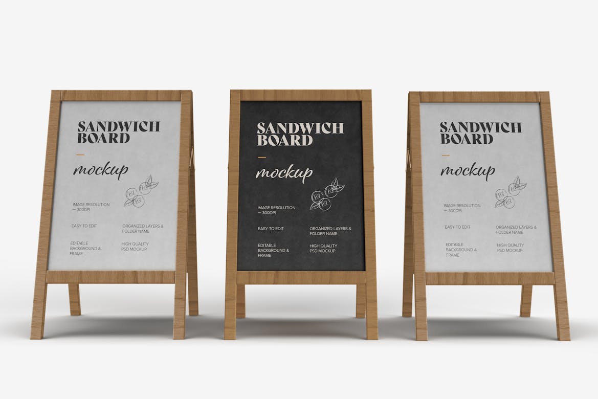 Sandwich Board Mockup Premium & Free PSD Mockup Store