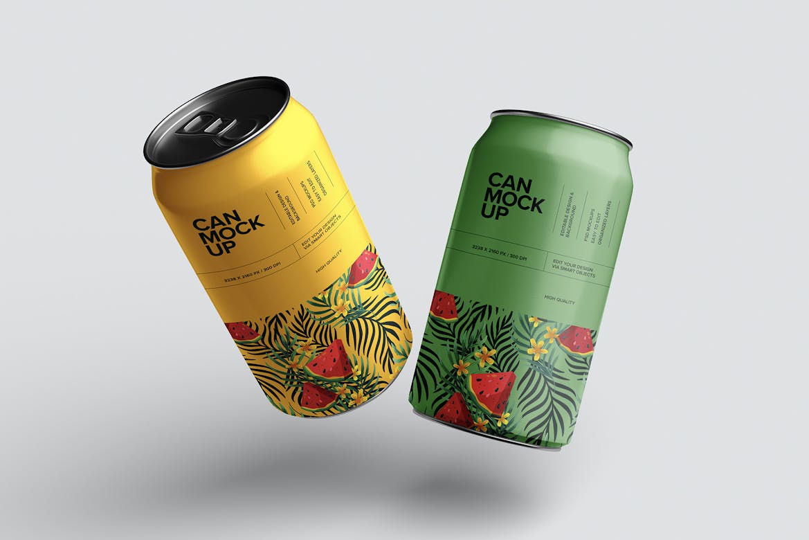 Soda Can Mockup Set | Premium & Free PSD Mockup Store