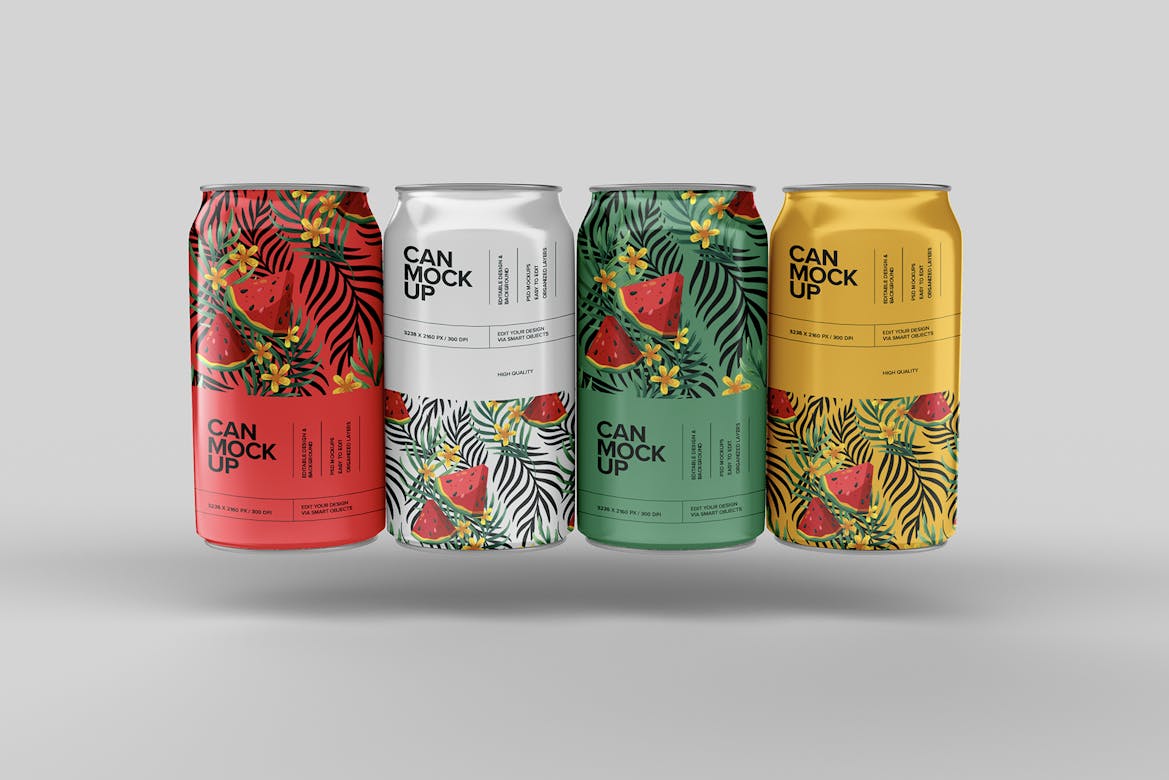 Soda Can Mockup Set | Premium & Free PSD Mockup Store