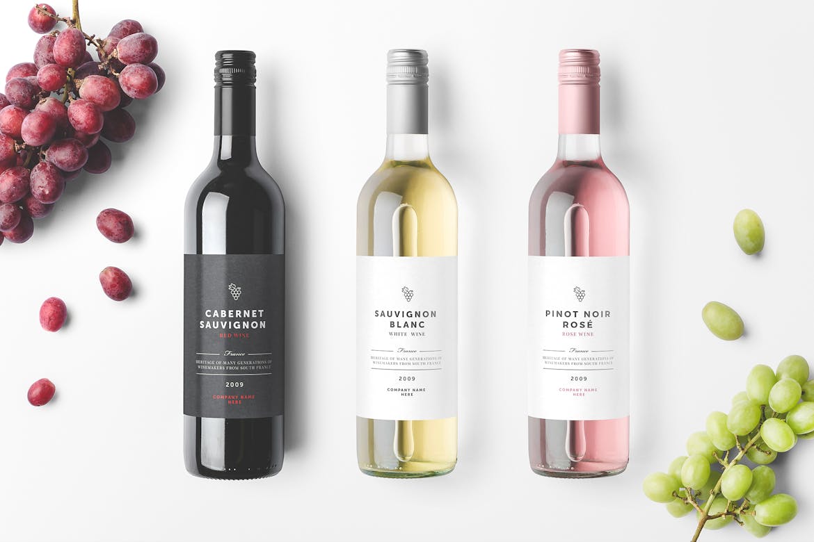 Wine Bottles Mockup Top View Scene 01 | Premium & Free Psd Mockup Store