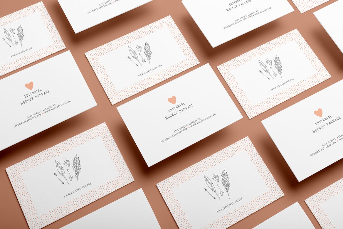 Premium PSD  Business card with envelope mockup