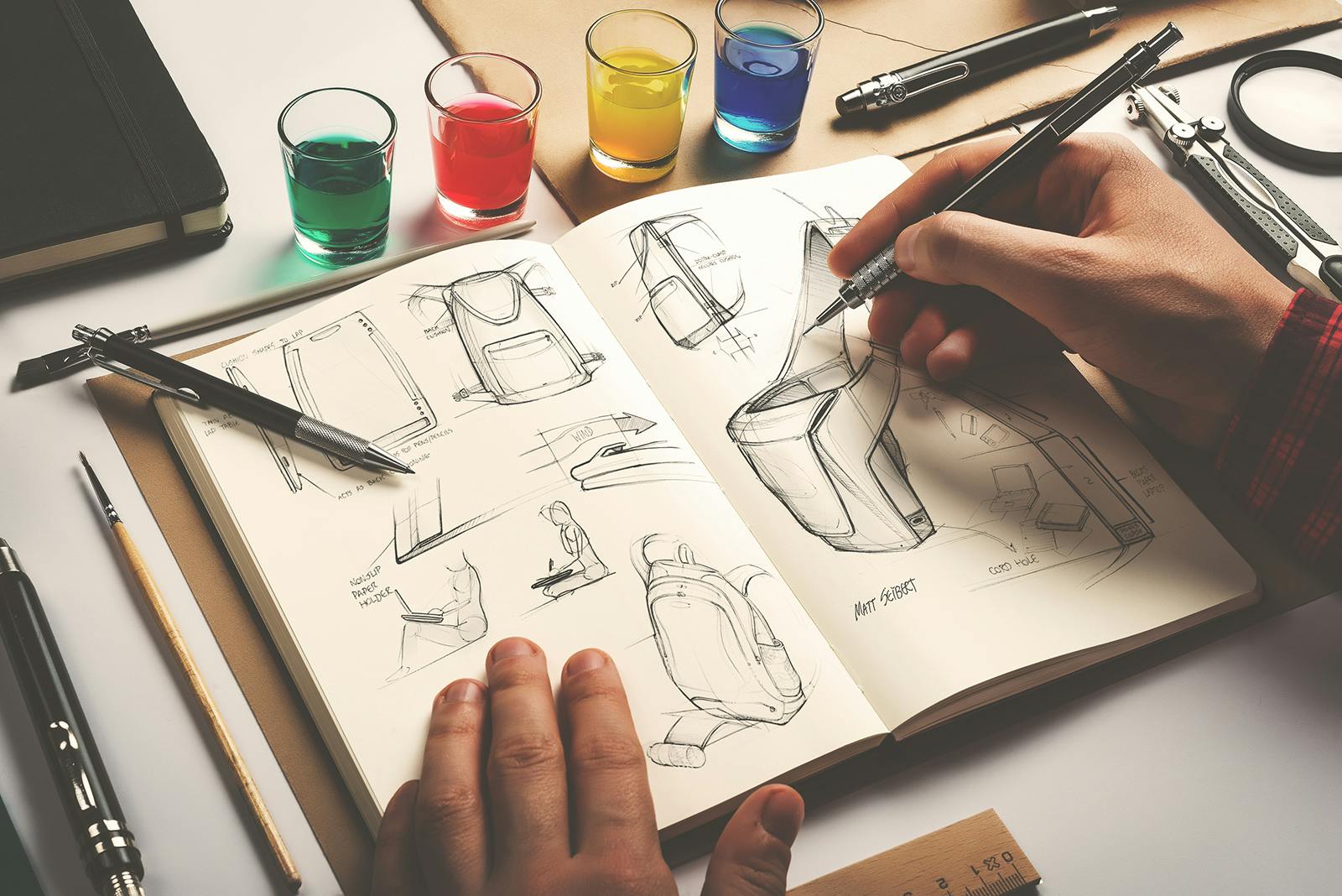 Sketch Artists Drawing Notebook Mockup Scene 02 | Premium & Free PSD Mockup  Store