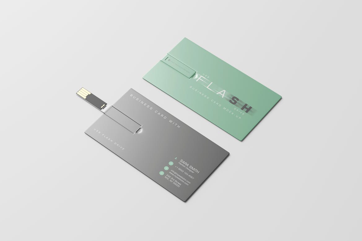 USB Flash Drive Business Card Mockup Premium & Free PSD Mockup Store