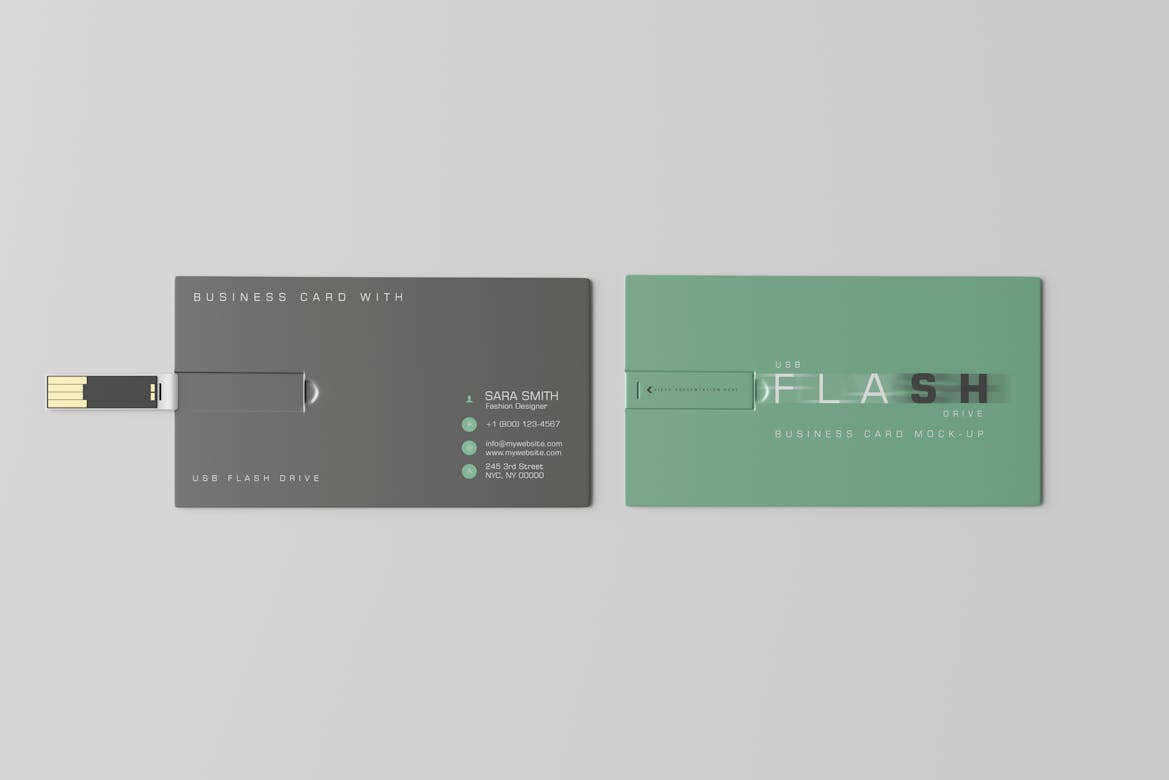 USB Flash Drive Business Card Mockup Premium & Free PSD Mockup Store