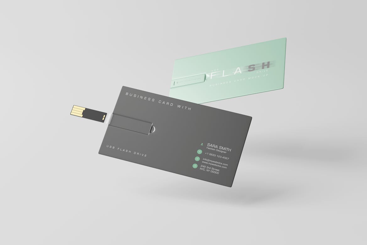 USB Flash Drive Business Card Mockup Premium & Free PSD Mockup Store