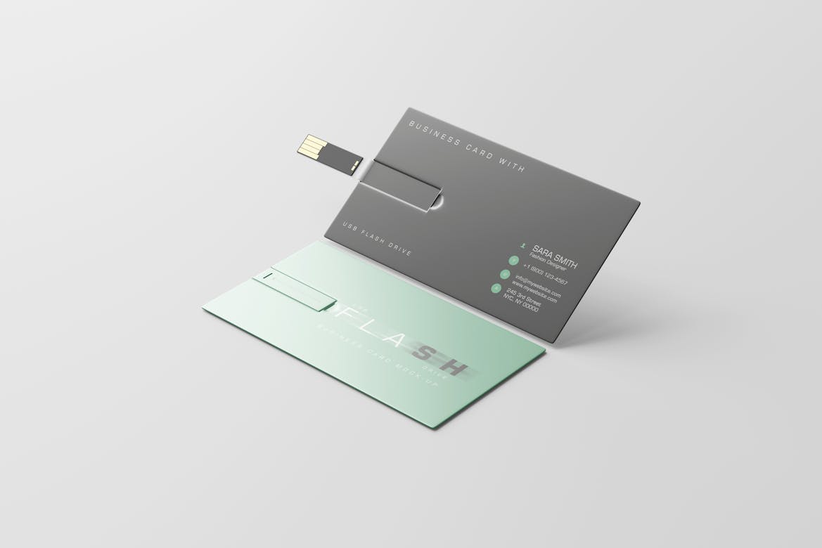 USB Flash Drive Business Card Mockup Premium & Free PSD Mockup Store