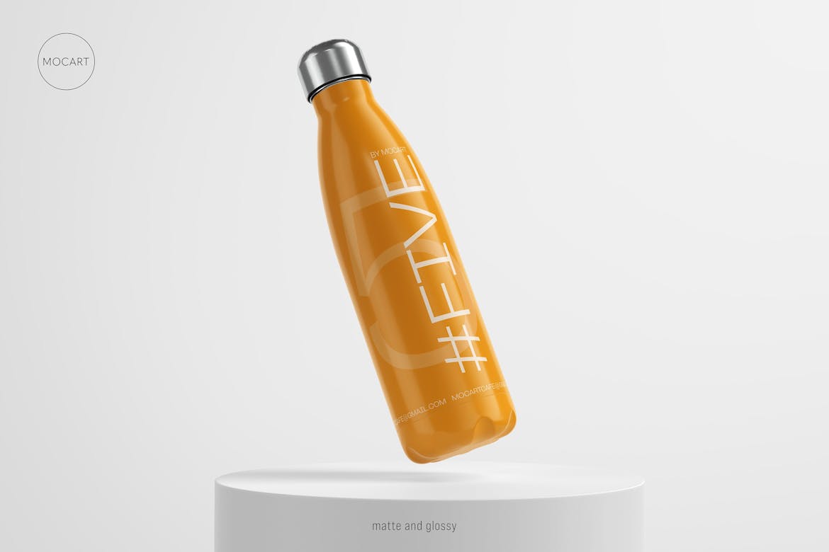 Stainless Steel Water Bottle Mockup Premium & Free PSD Mockup Store