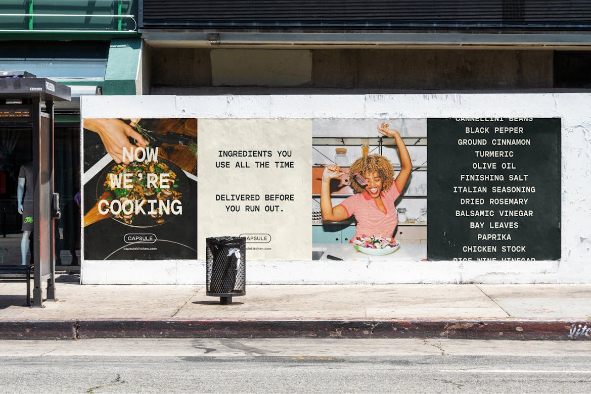 Urban Sidewalk Billboard Mockup Scene | Premium & Free PSD Mockup Store