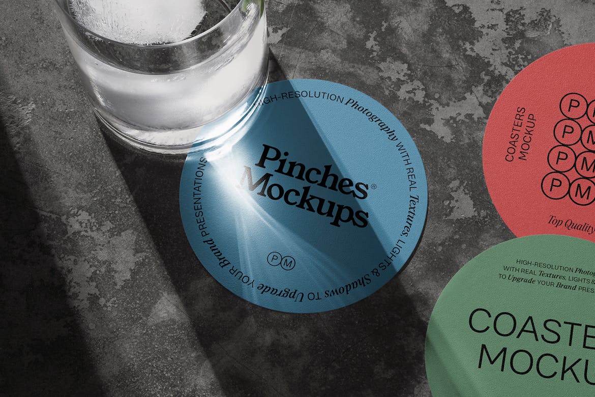 Coasters Mockup PM_CM_01 | Premium & Free PSD Mockup Store