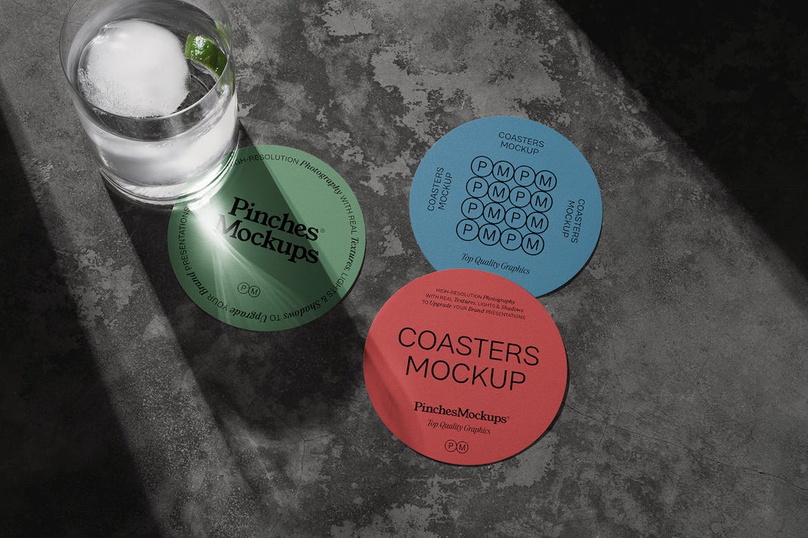 Coasters Mockup PM_CM_01 | Premium & Free PSD Mockup Store