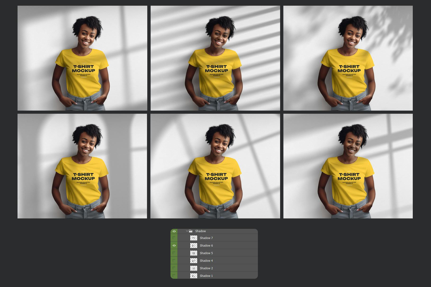 T-shirt Mockups On 3 Different African American Women. Generated Ai ...