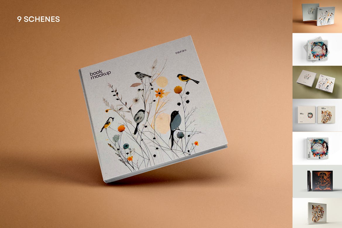 Square Book Cover Mockup Design | Premium & Free PSD Mockup Store