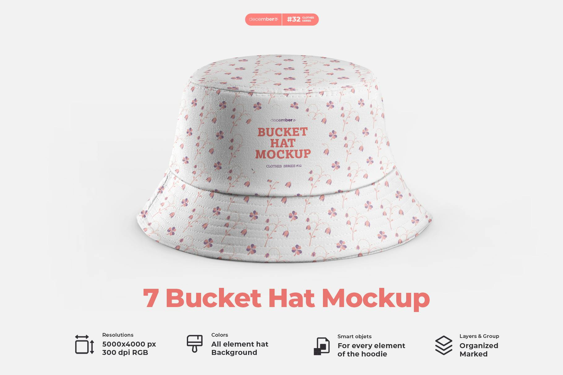 Bucket hat mockup psd deals free