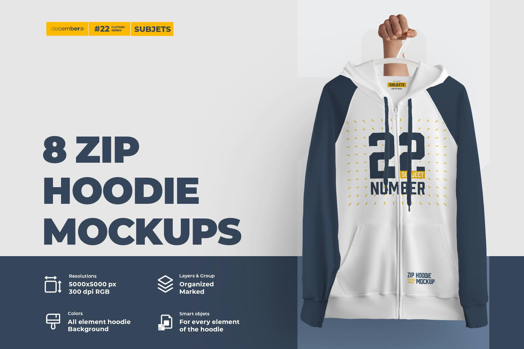 8 Zip Hoodie Mockups Subject Premium Free PSD Mockup Store