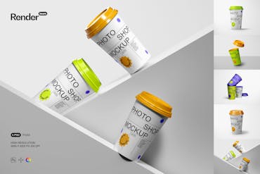 16 oz Clear PET Spice Bottles PSD Mockup, Closed and Opened – Original  Mockups