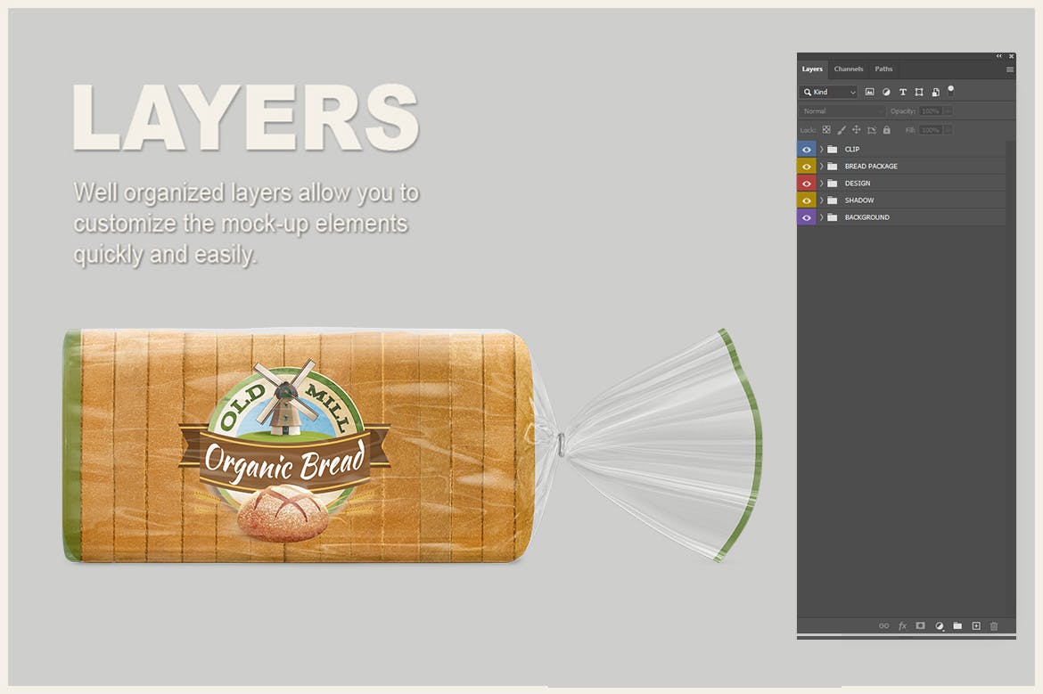 Transparent Bread Package Mockup Premium & Free PSD Mockup Store