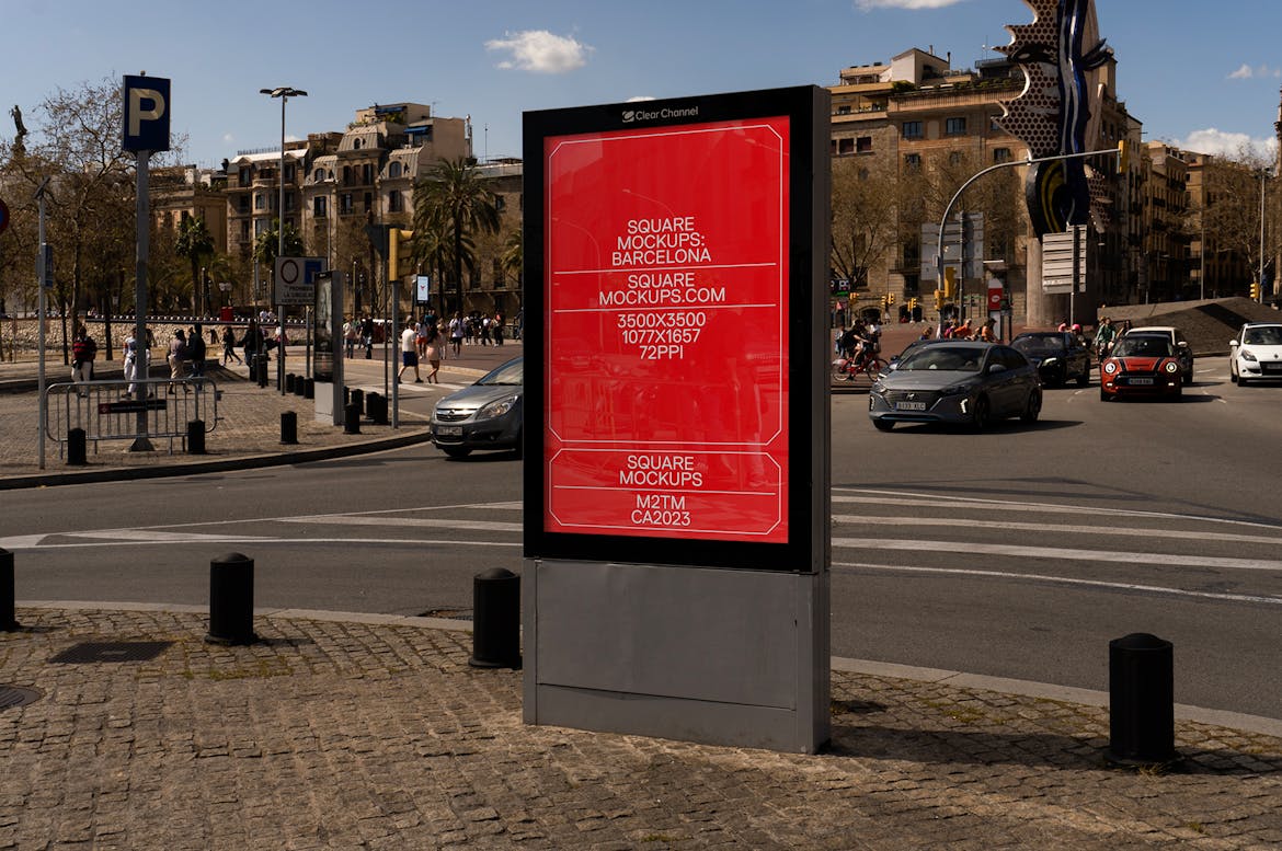 Poster Mockup Scene 0003 Barcelona Series | Premium & Free PSD Mockup Store